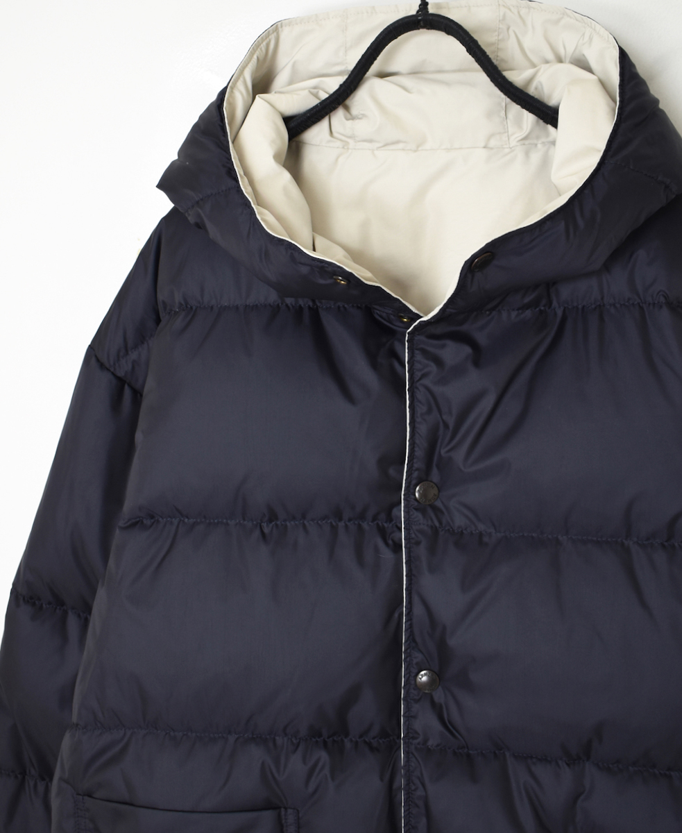 NAM2462(ジャケット) POLY×COTTON REVERSIBLE DOWN SNAP FRONT HOODED JACKET