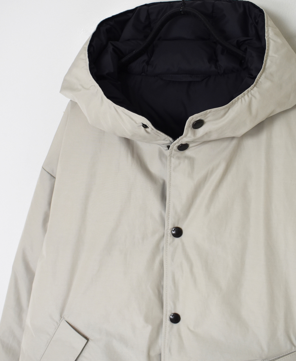 NAM2462(ジャケット) POLY×COTTON REVERSIBLE DOWN SNAP FRONT HOODED JACKET