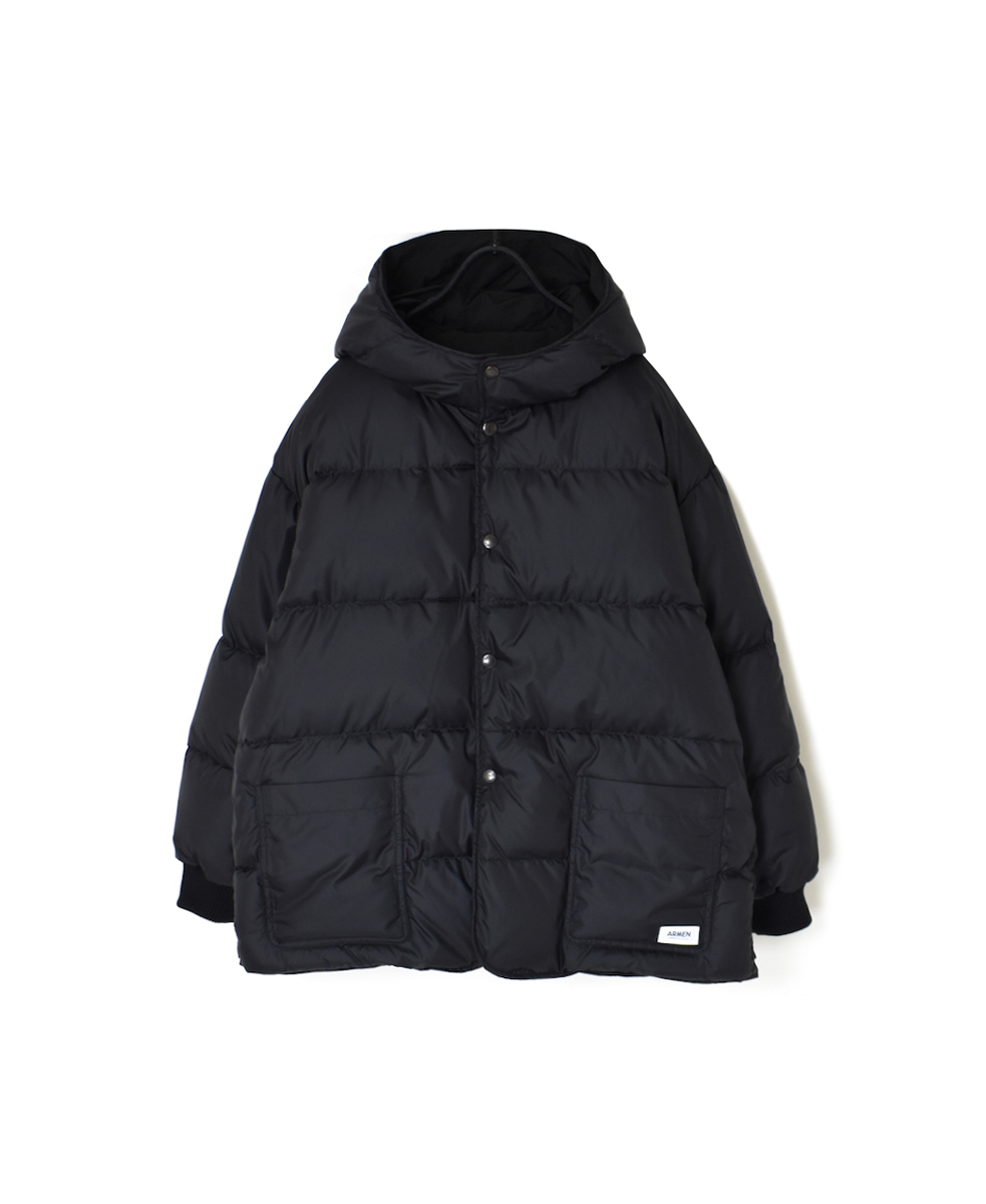 NAM2462(ジャケット) POLY×COTTON REVERSIBLE DOWN SNAP FRONT HOODED JACKET