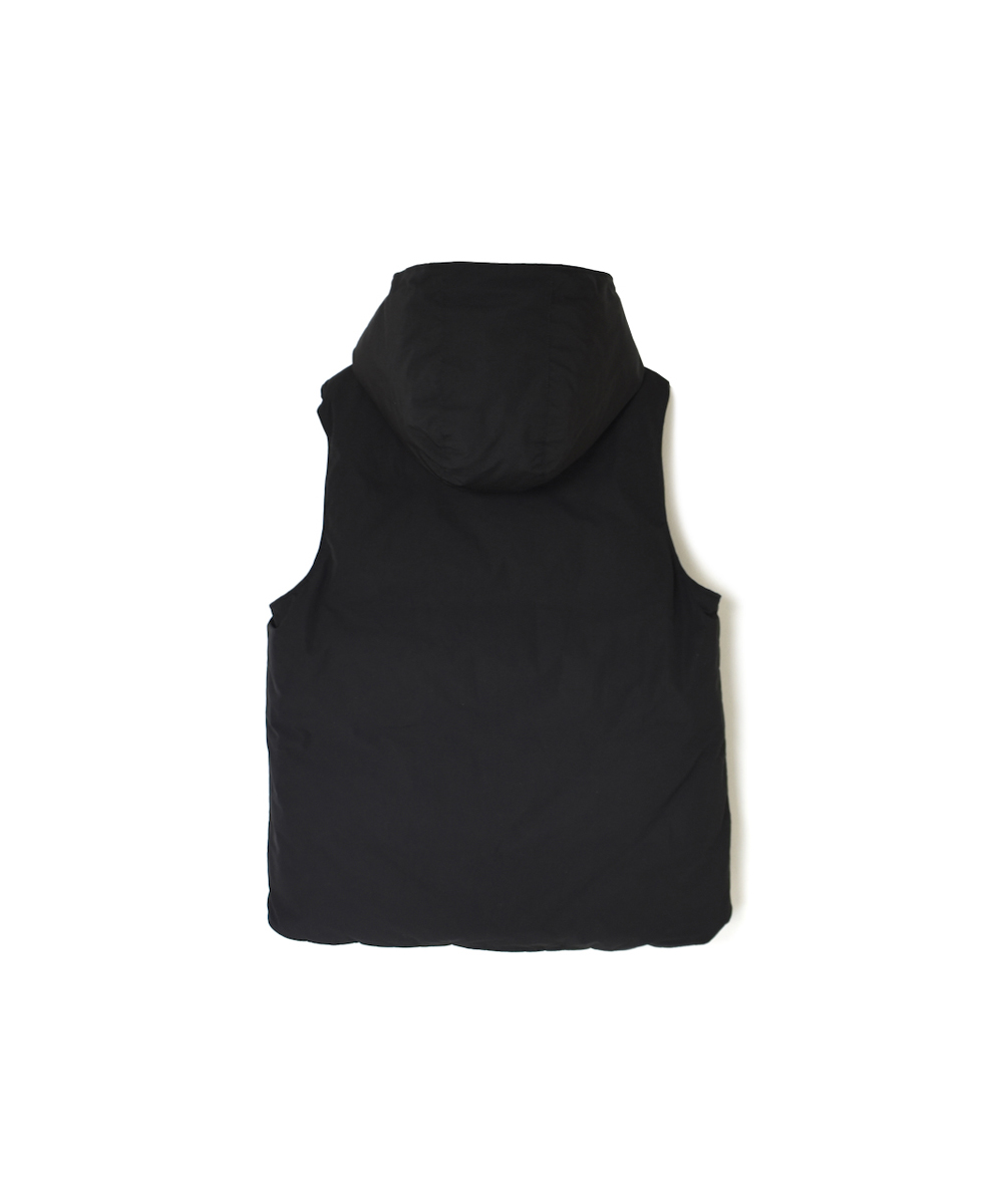 NAM2591(ベスト) POLY×COTTON REVERSIBLE DOWN SNAP FRONT HOODED VEST