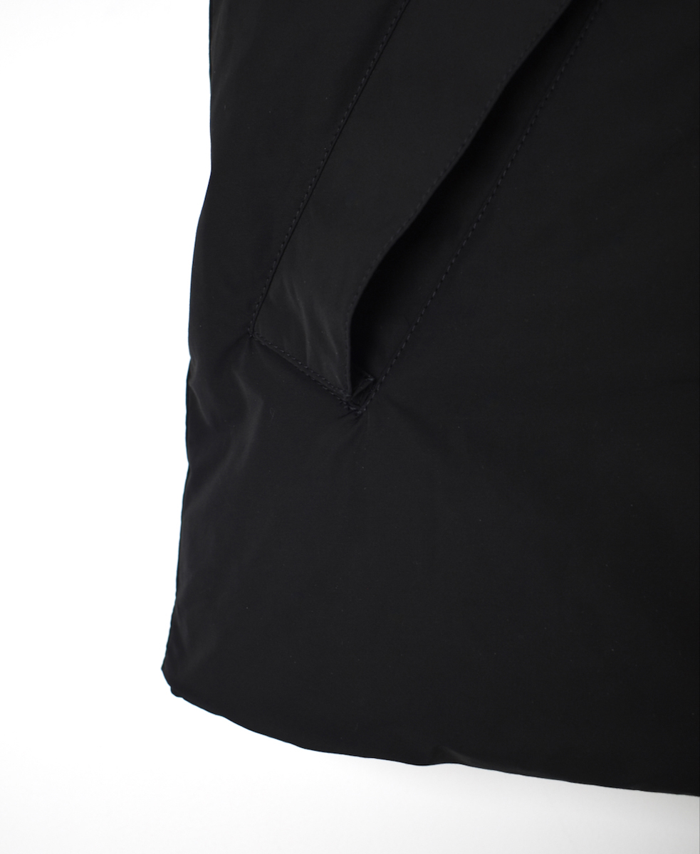NAM2591(ベスト) POLY×COTTON REVERSIBLE DOWN SNAP FRONT HOODED VEST