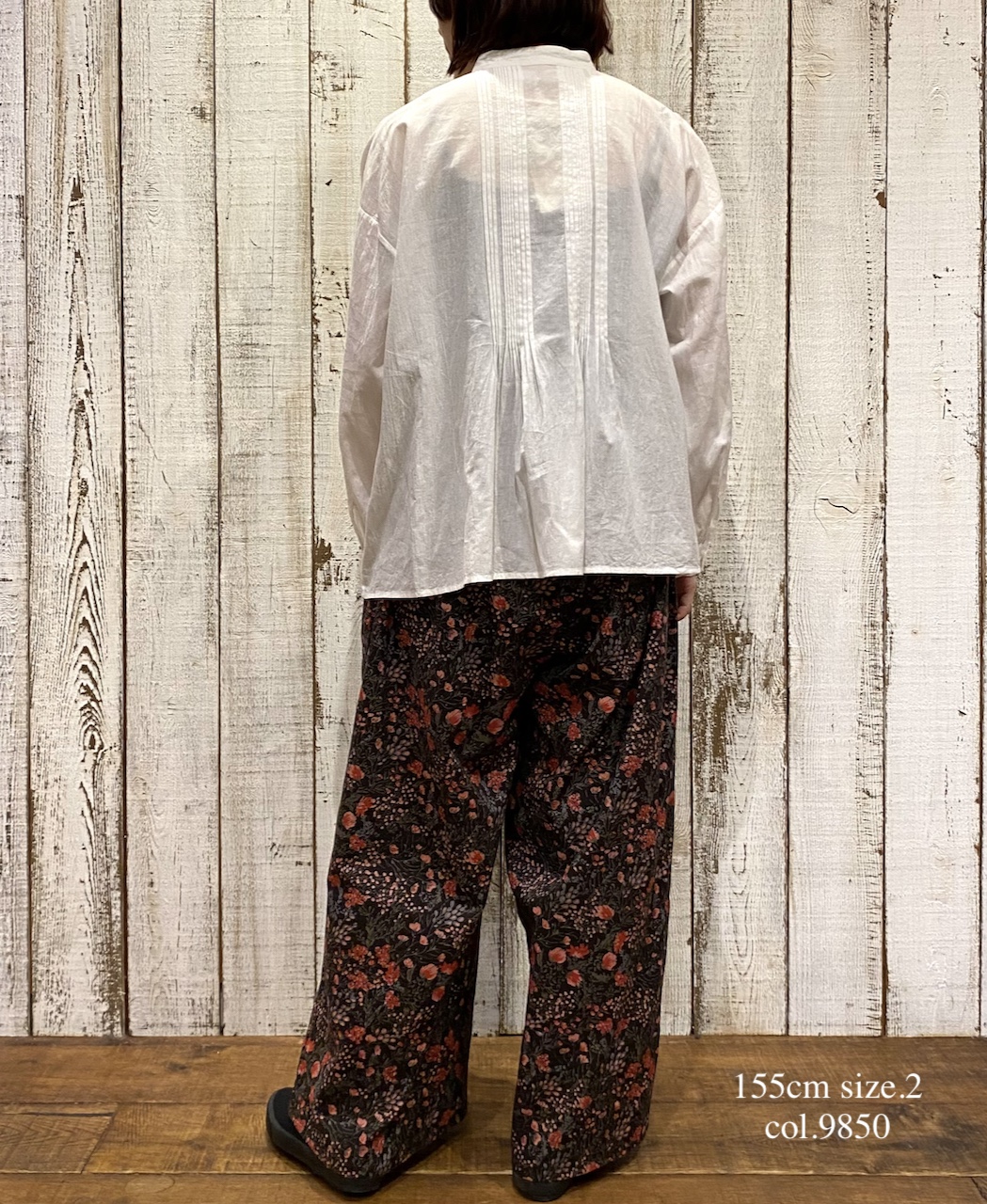 NSL25596(パンツ) 60s CAMBRIC FLOWER PRINT WIDE EASY PANTS
