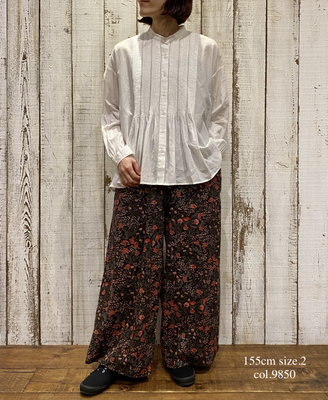 NSL25596(パンツ) 60s CAMBRIC FLOWER PRINT WIDE EASY PANTS