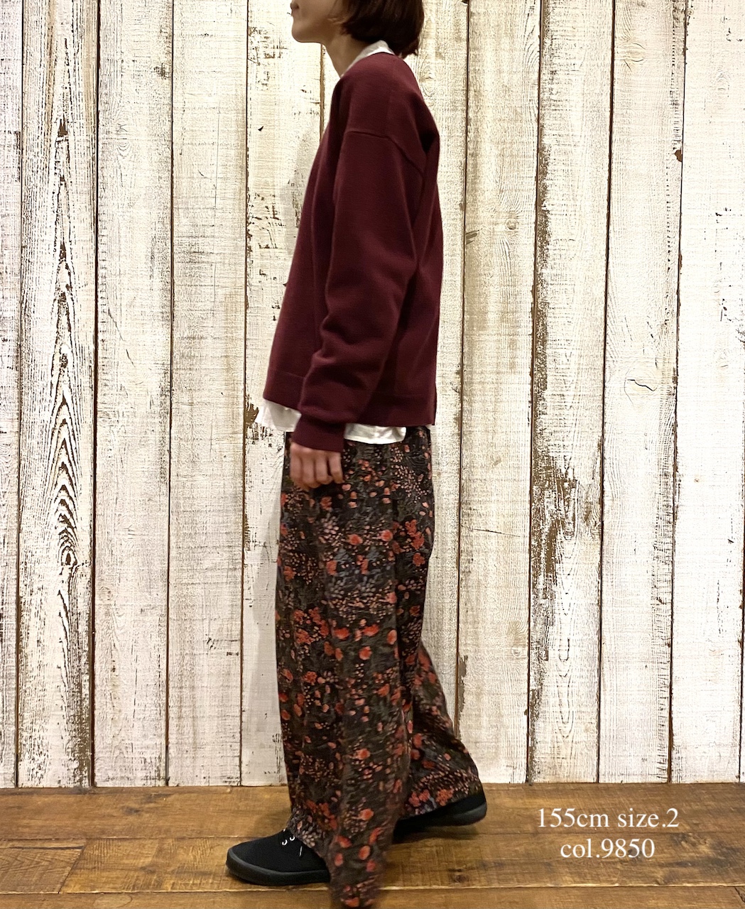 NSL25596(パンツ) 60s CAMBRIC FLOWER PRINT WIDE EASY PANTS