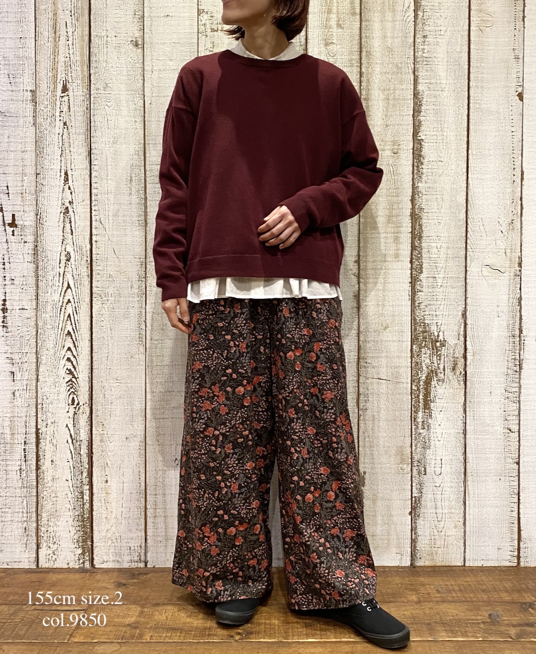 NSL25596(パンツ) 60s CAMBRIC FLOWER PRINT WIDE EASY PANTS