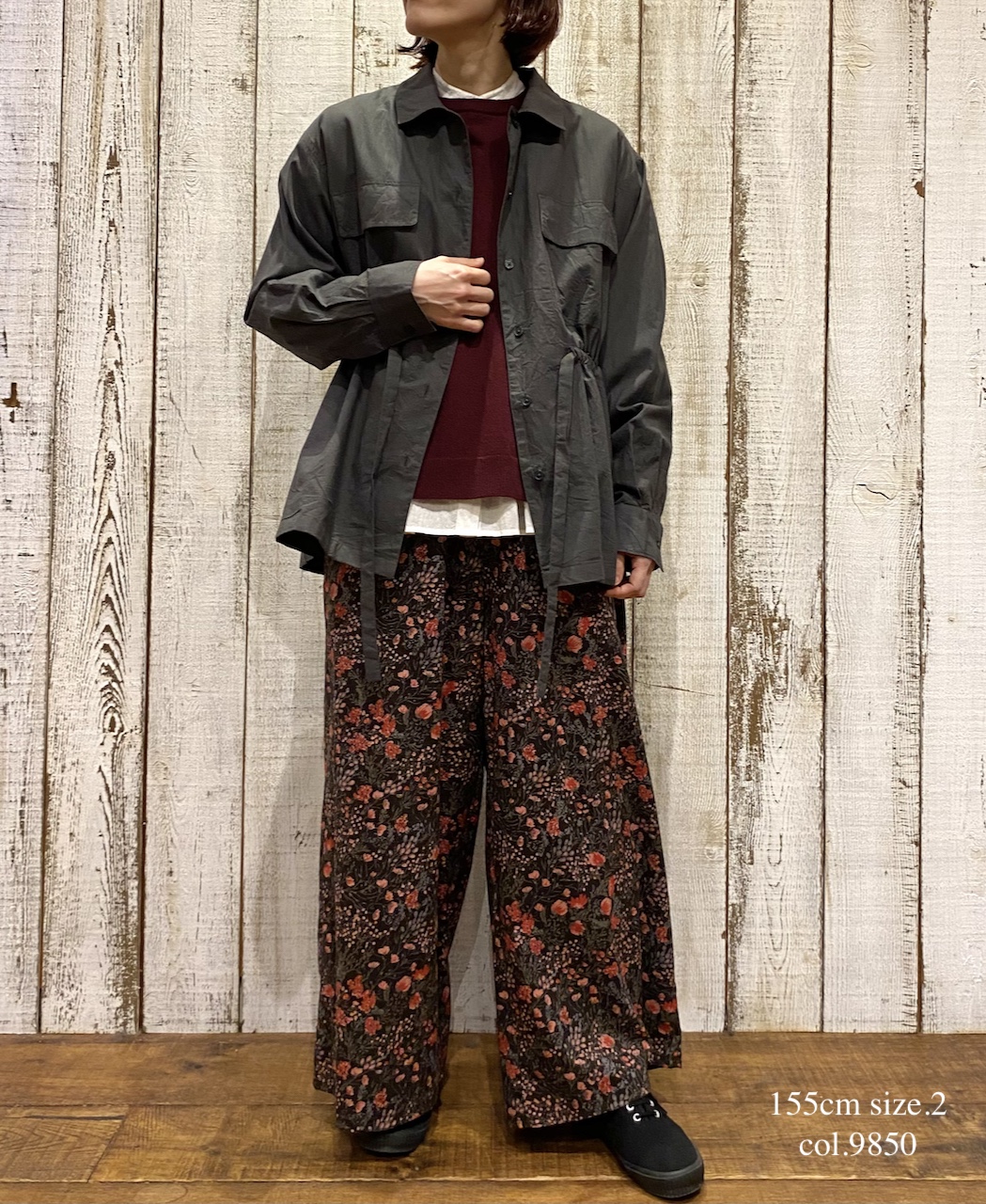 NSL25596(パンツ) 60s CAMBRIC FLOWER PRINT WIDE EASY PANTS