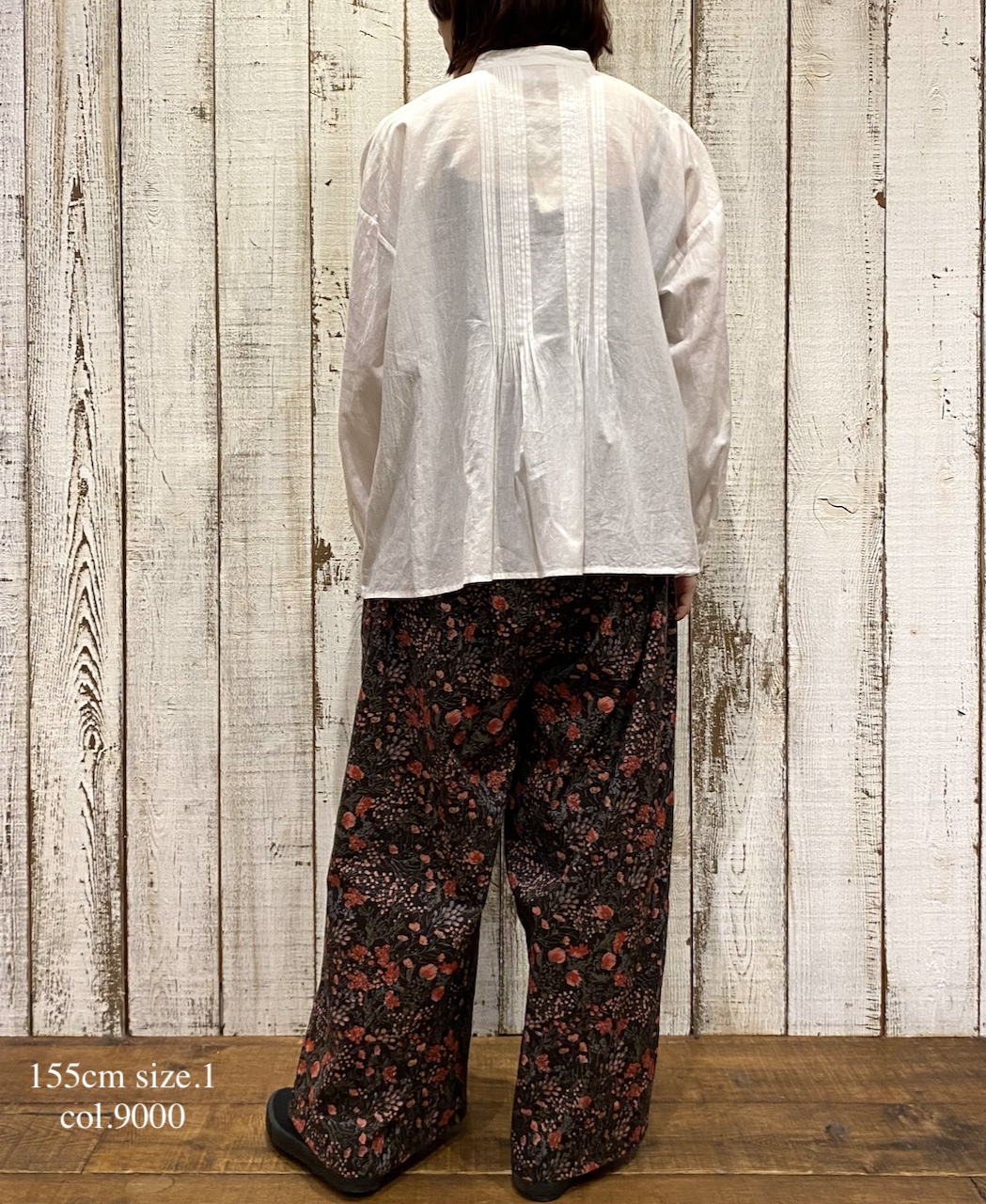 NSL25561(シャツ) 60s CAMBRIC PLAIN BANDED COLLAR PINTUCK SHIRT