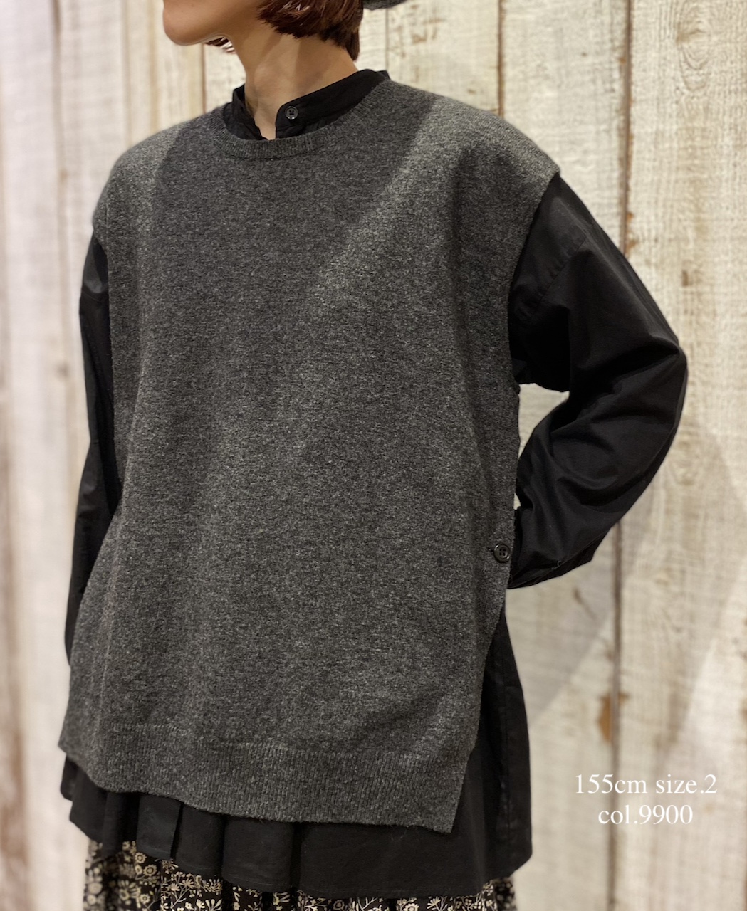 NSL25561(シャツ) 60s CAMBRIC PLAIN BANDED COLLAR PINTUCK SHIRT