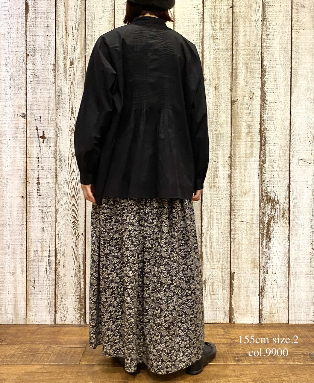 NSL25561(シャツ) 60s CAMBRIC PLAIN BANDED COLLAR PINTUCK SHIRT