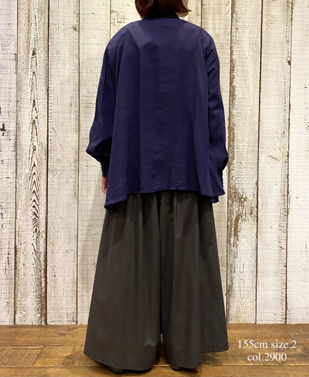 NSL25602(シャツ) 60s COTTON TWILL PLAIN TAI GATHERED FRONT SHIRT