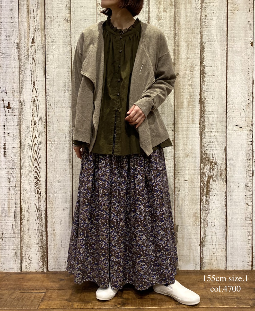 NSL25621(スモック) 60s CAMBRIC PLAIN WITH LACE GATHERED PATCHWORK SMOCK