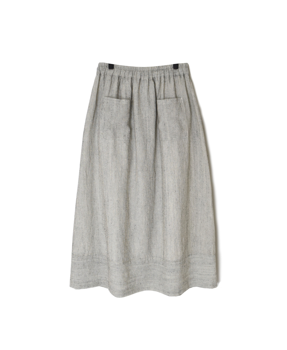 INSL25715(スカート) WOOL/LINEN STRIPE EASY SKIRT