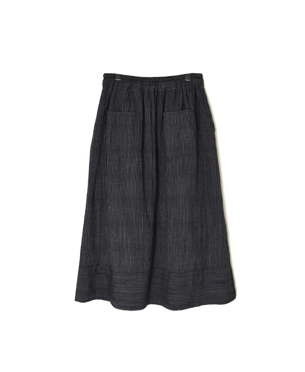 INSL25715(スカート) WOOL/LINEN STRIPE EASY SKIRT