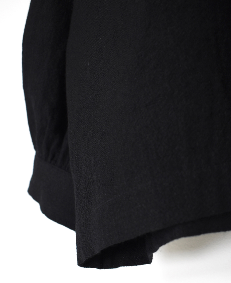INSL25702(シャツ) WOOL/LINEN PLAIN BOAT NECK PULLOVER WITH BACK SIDE PLEATS