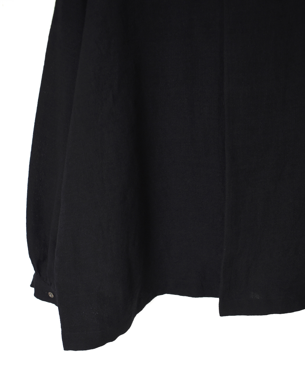 INSL25702(シャツ) WOOL/LINEN PLAIN BOAT NECK PULLOVER WITH BACK SIDE PLEATS