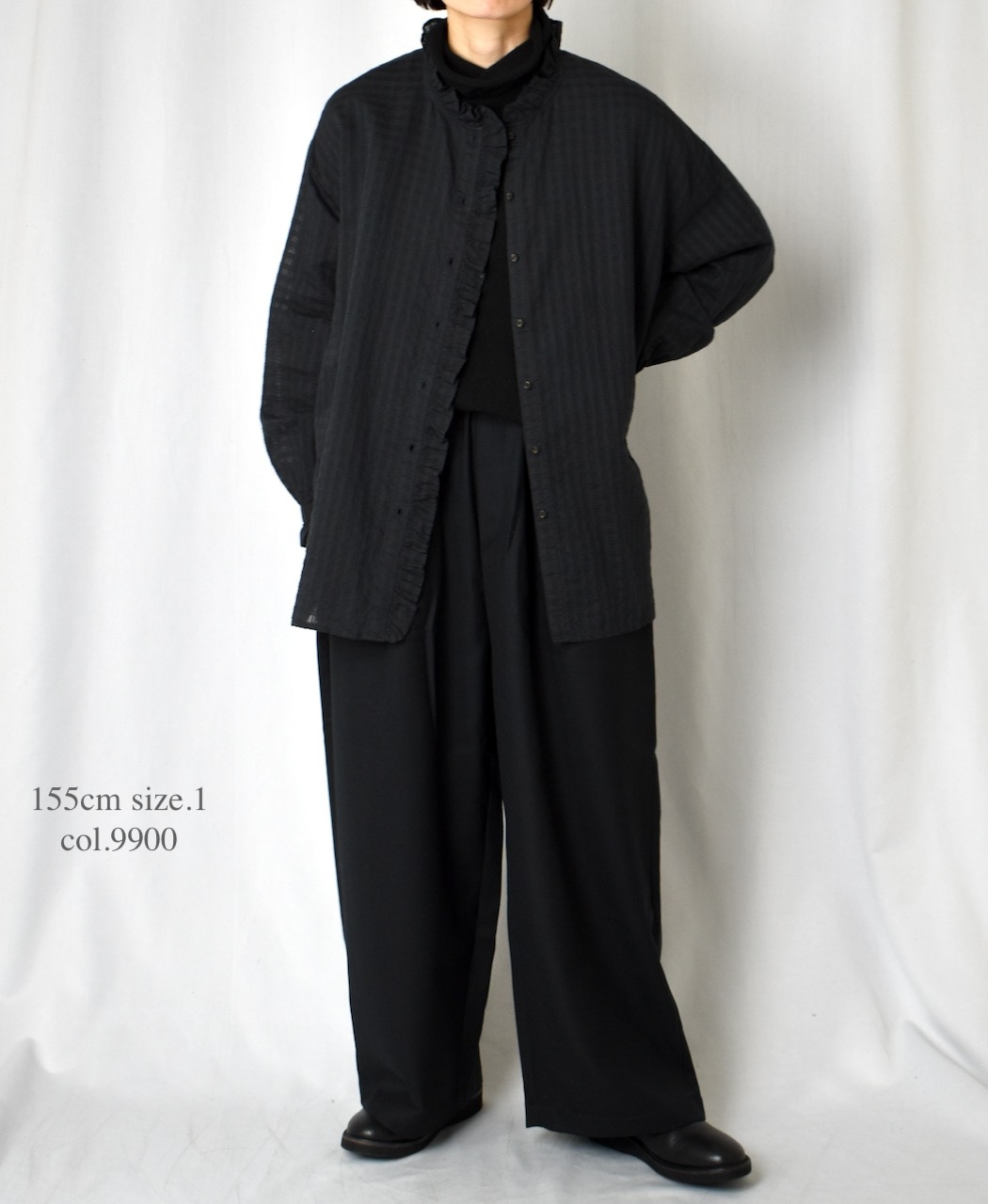 GNMDS2502WS(パンツ) WORSTED SERGE 2TUCK WIDE EASY PANTS