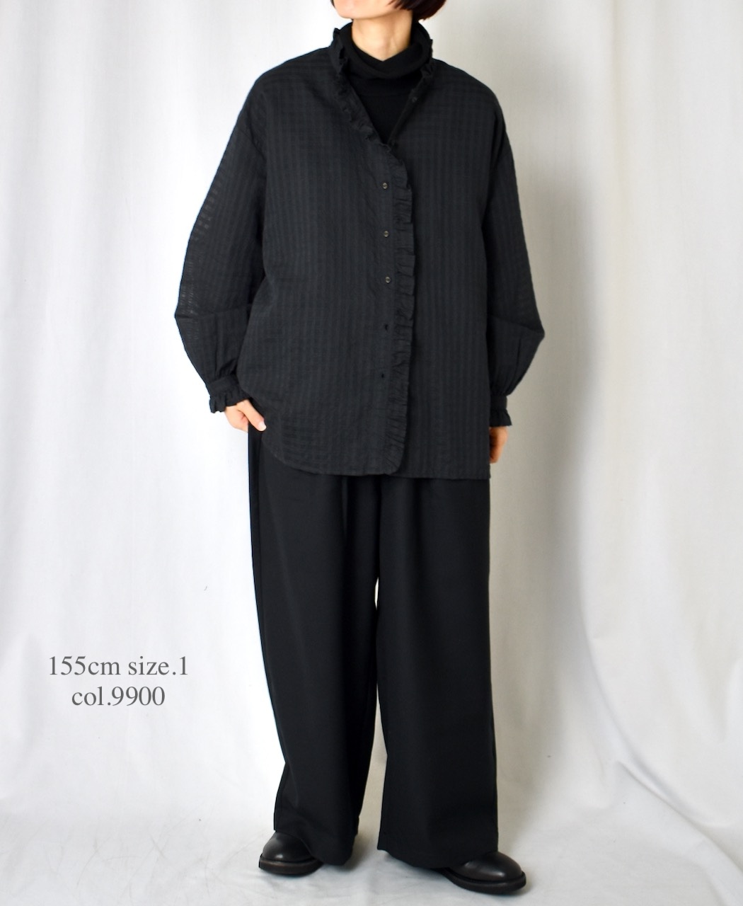 GNMDS2502WS(パンツ) WORSTED SERGE 2TUCK WIDE EASY PANTS