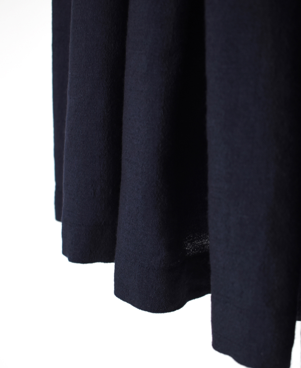 INSL25705(スカート) WOOL/LINEN PLAIN PLEATS EASY SKIRT