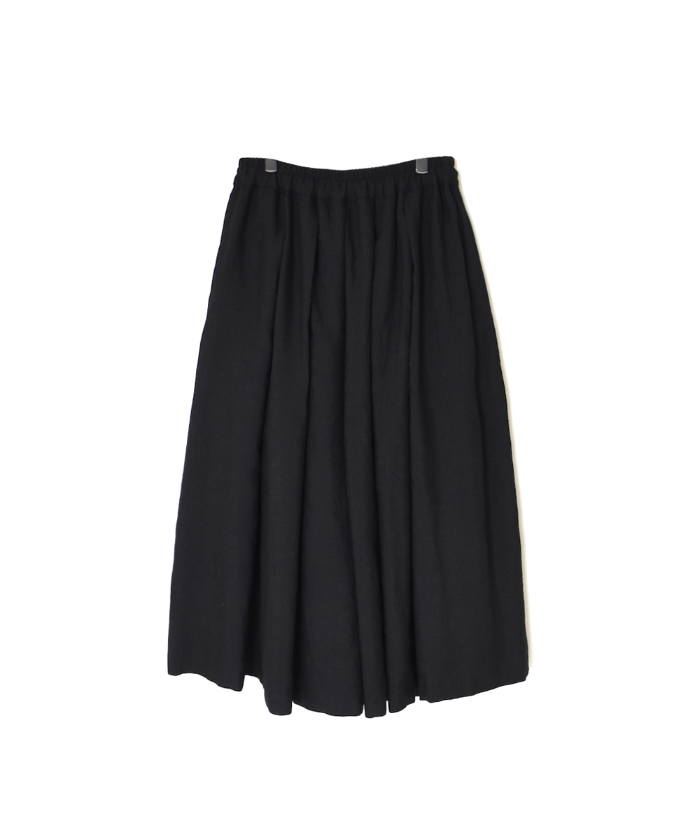 INSL25705(スカート) WOOL/LINEN PLAIN PLEATS EASY SKIRT