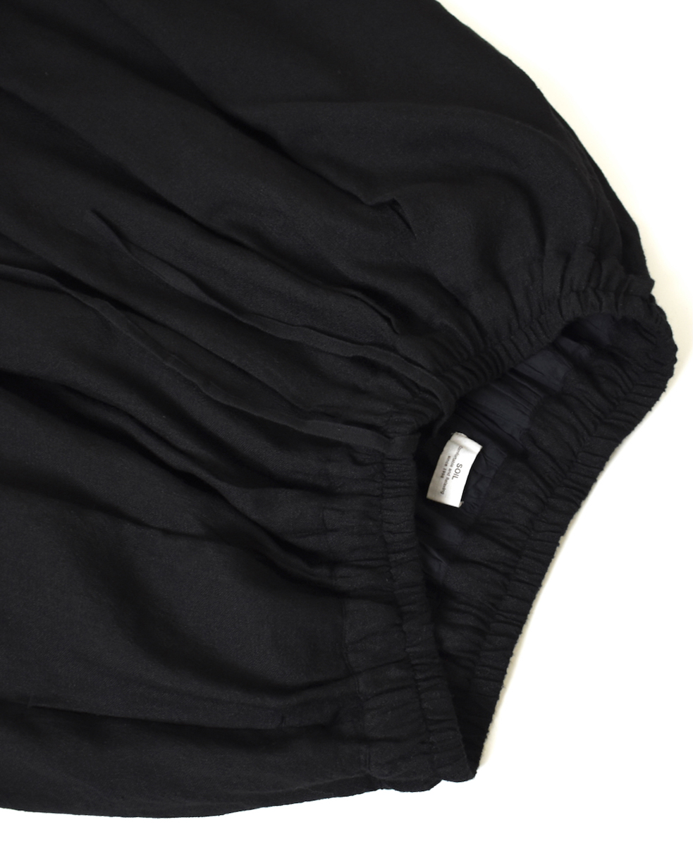 INSL25705(スカート) WOOL/LINEN PLAIN PLEATS EASY SKIRT