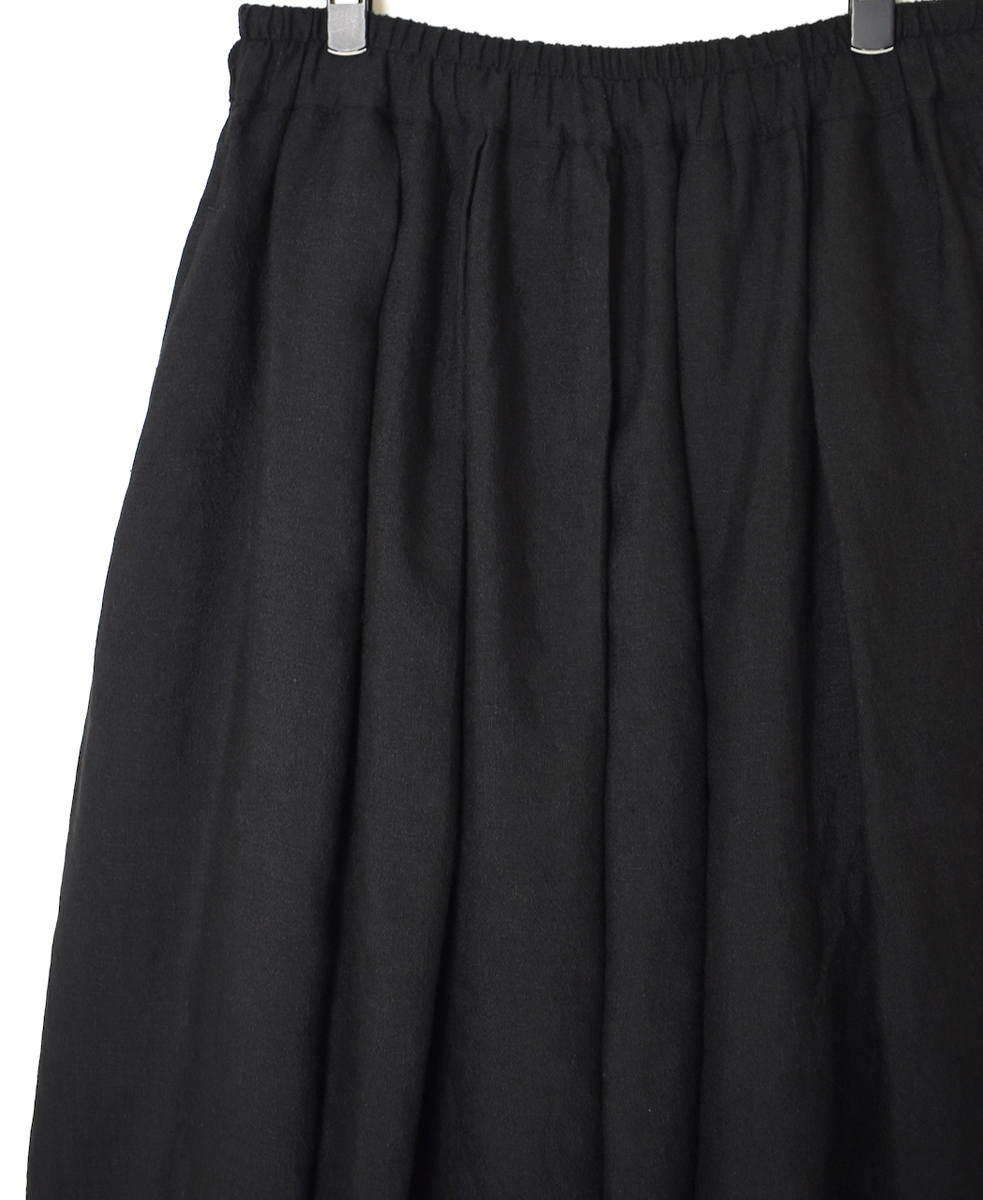 INSL25705(スカート) WOOL/LINEN PLAIN PLEATS EASY SKIRT
