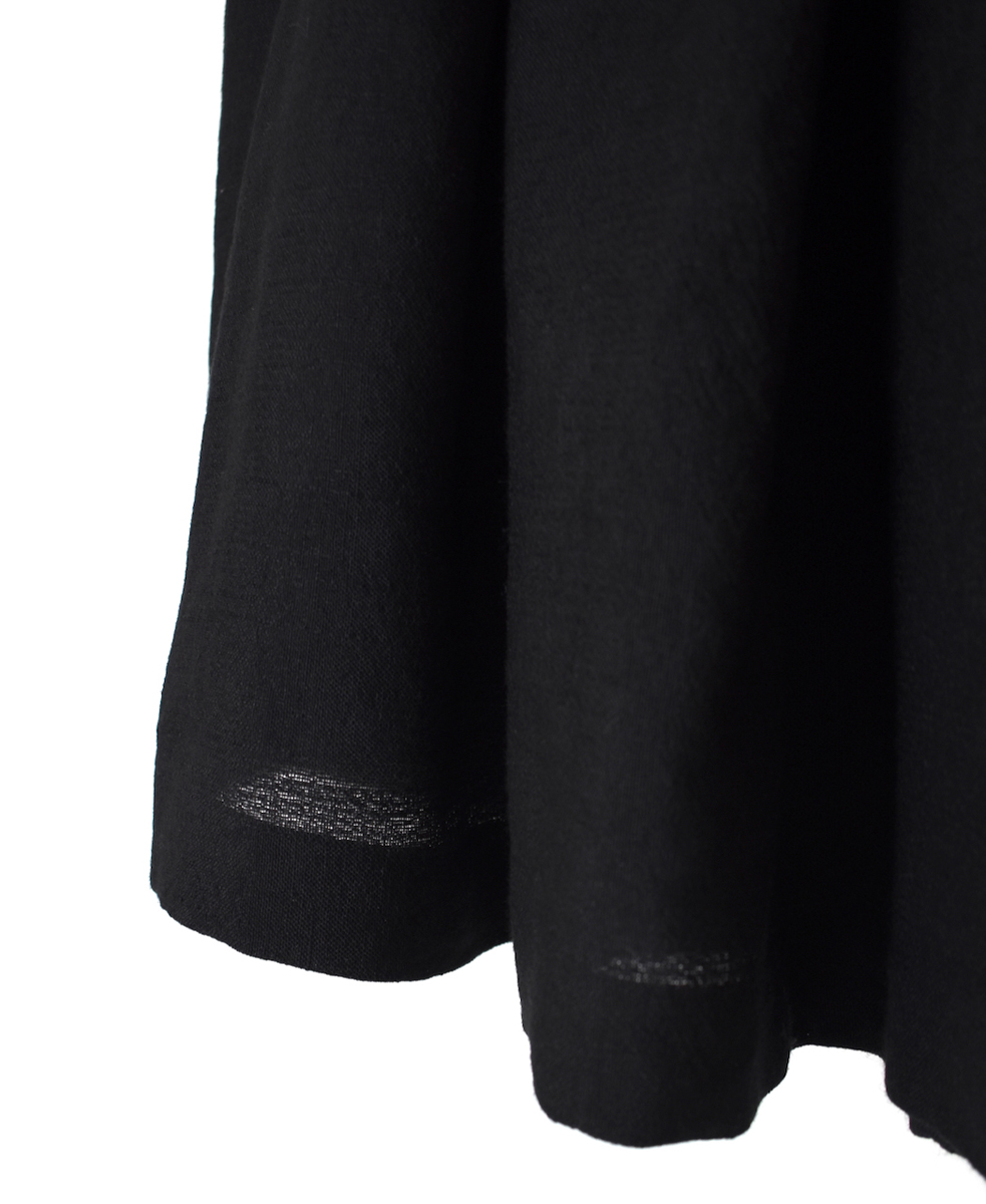 INSL25705(スカート) WOOL/LINEN PLAIN PLEATS EASY SKIRT