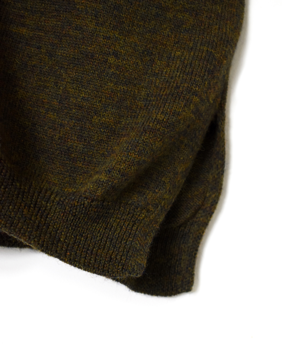 GNSL22703 (カーディガン) 7GG 2PLY PLAIN STITCH COTSWOLDS TURTLE NECK BUTTON LONG CARDIGAN