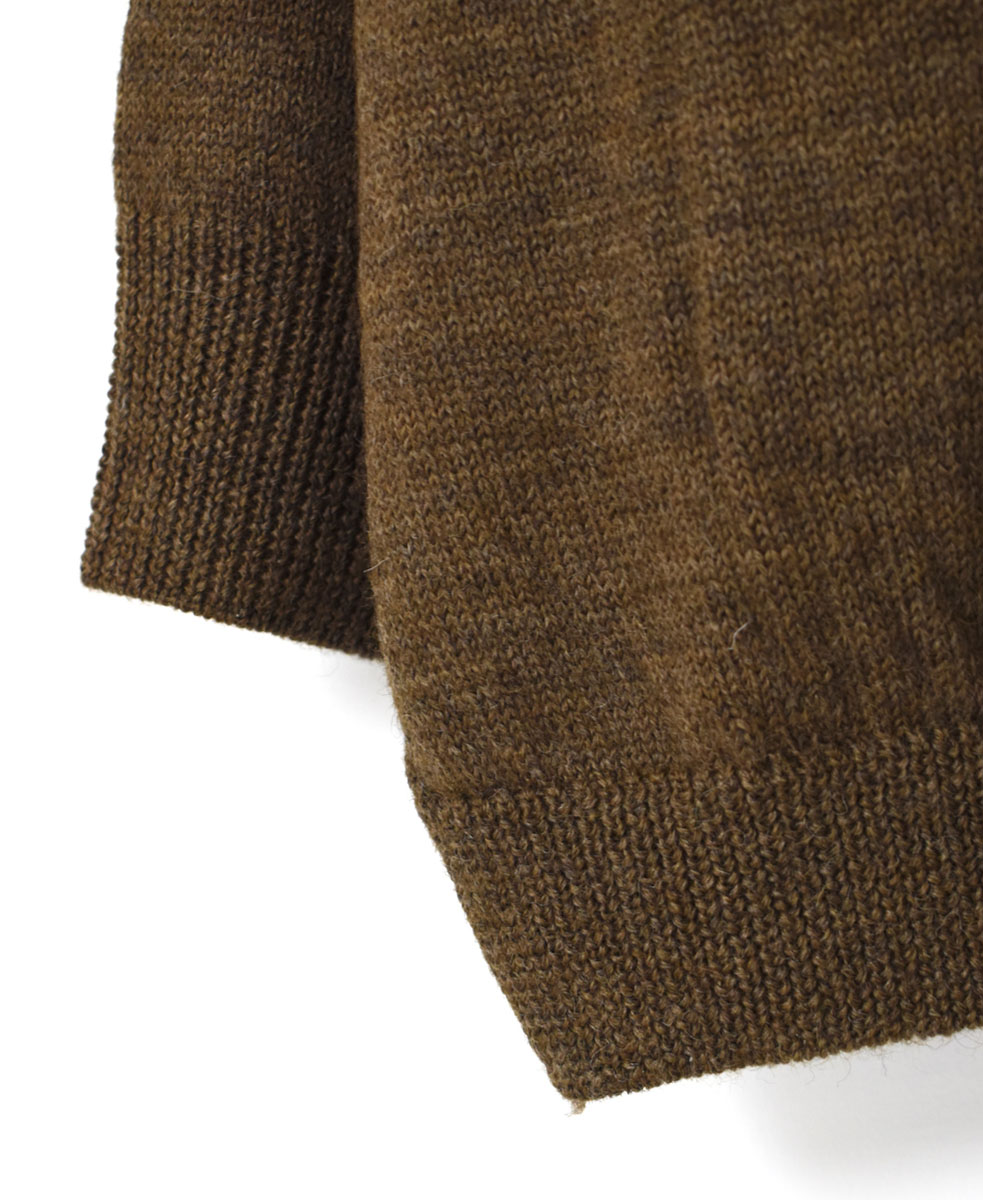 GNSL23801 (カーディガン) 7GG 2PLY PLAIN STITCH COTSWOLDS TURTLE NECK BUTTON CARDIGAN