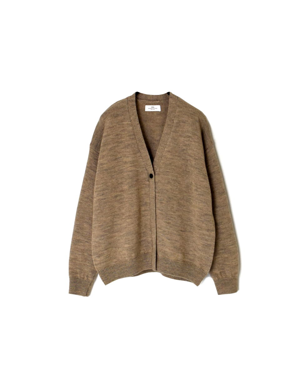 GNSL25501(カーディガン) 7GG 2PLY PLAIN STITCH COTSWOLDS V-NECK 1BUTTON CARDIGAN