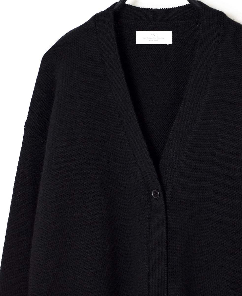 GNSL25501(カーディガン) 7GG 2PLY PLAIN STITCH COTSWOLDS V-NECK 1BUTTON CARDIGAN