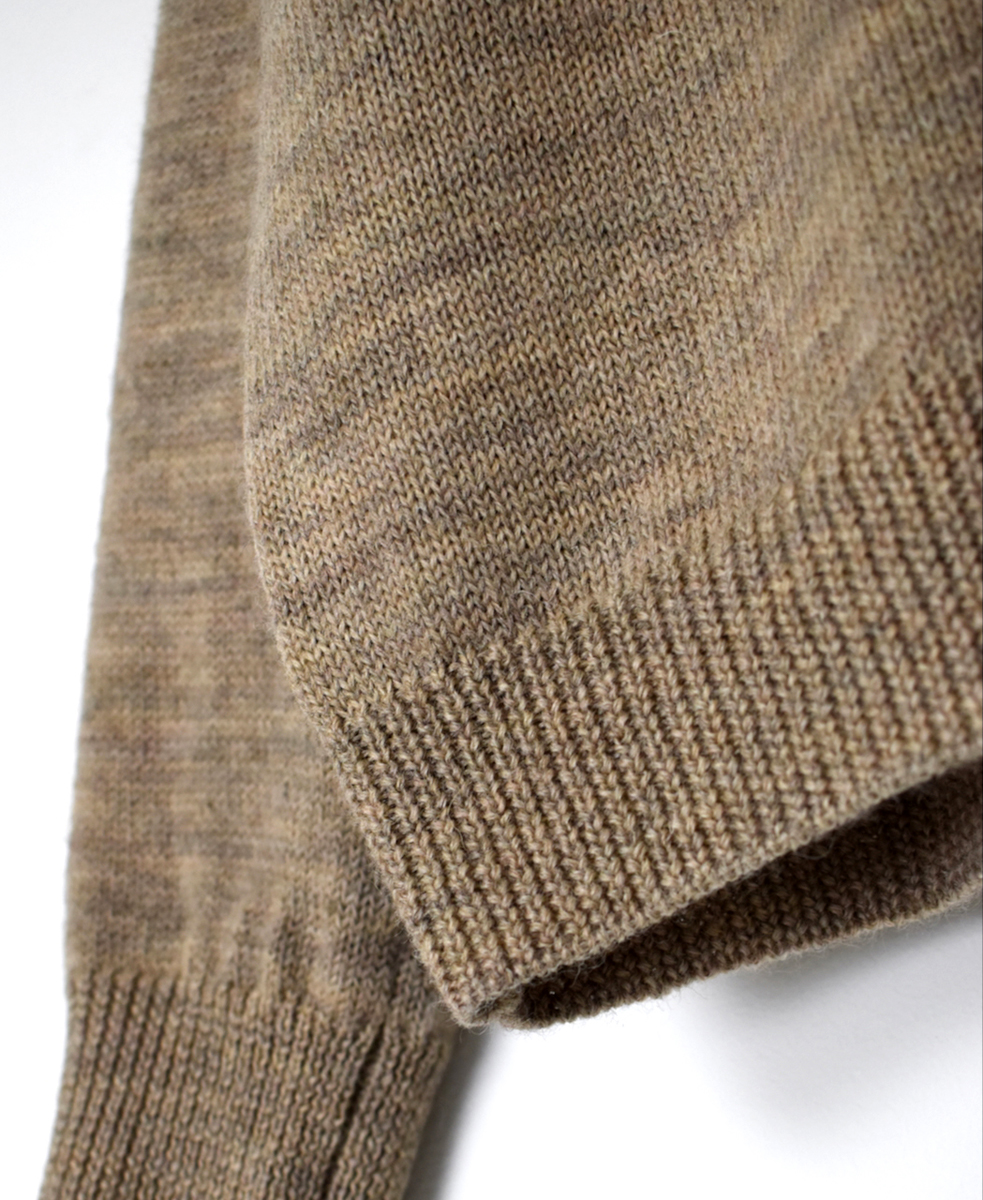 GNSL25501(カーディガン) 7GG 2PLY PLAIN STITCH COTSWOLDS V-NECK 1BUTTON CARDIGAN