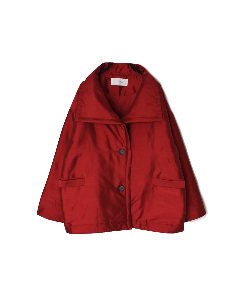 NSL25521(ジャケット)PADDED POLYESTER PLAIN HIGH COLLAR JACKET