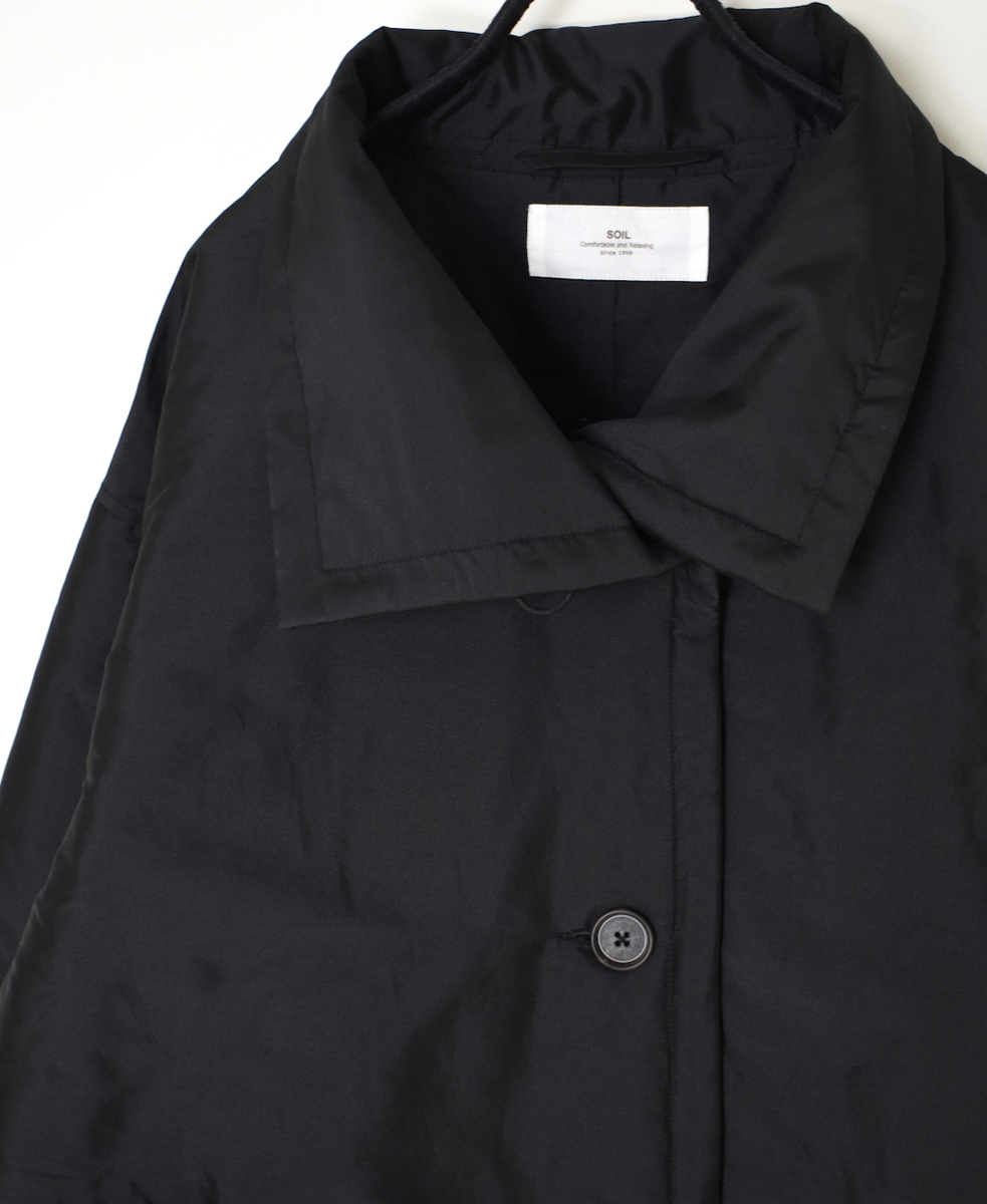NSL25521(ジャケット)PADDED POLYESTER PLAIN HIGH COLLAR JACKET