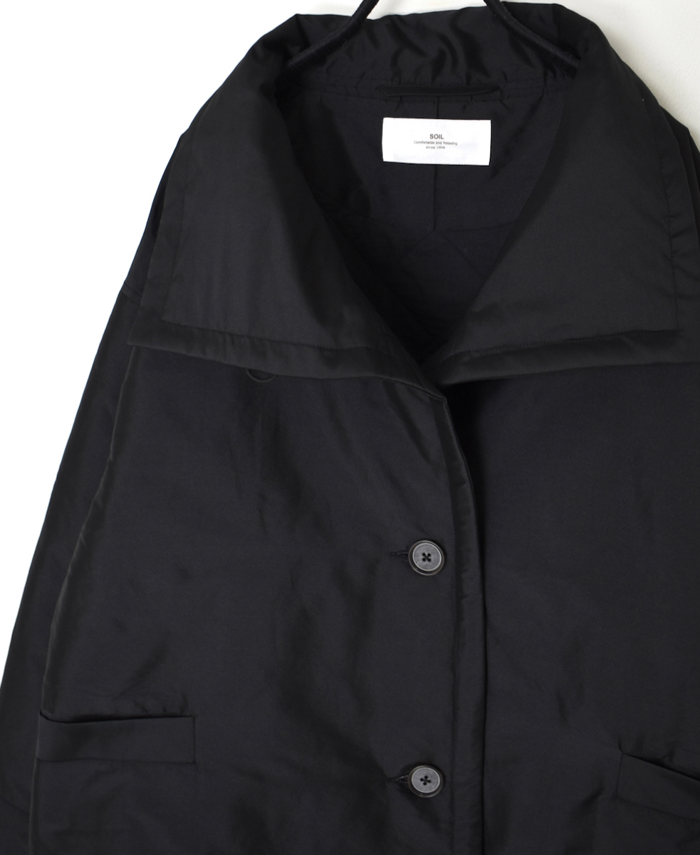 NSL25521(ジャケット)PADDED POLYESTER PLAIN HIGH COLLAR JACKET