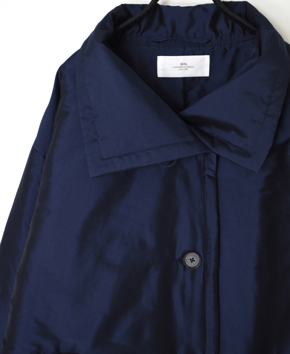 NSL25521(ジャケット)PADDED POLYESTER PLAIN HIGH COLLAR JACKET