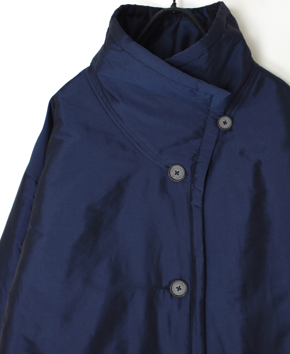 NSL25521(ジャケット)PADDED POLYESTER PLAIN HIGH COLLAR JACKET