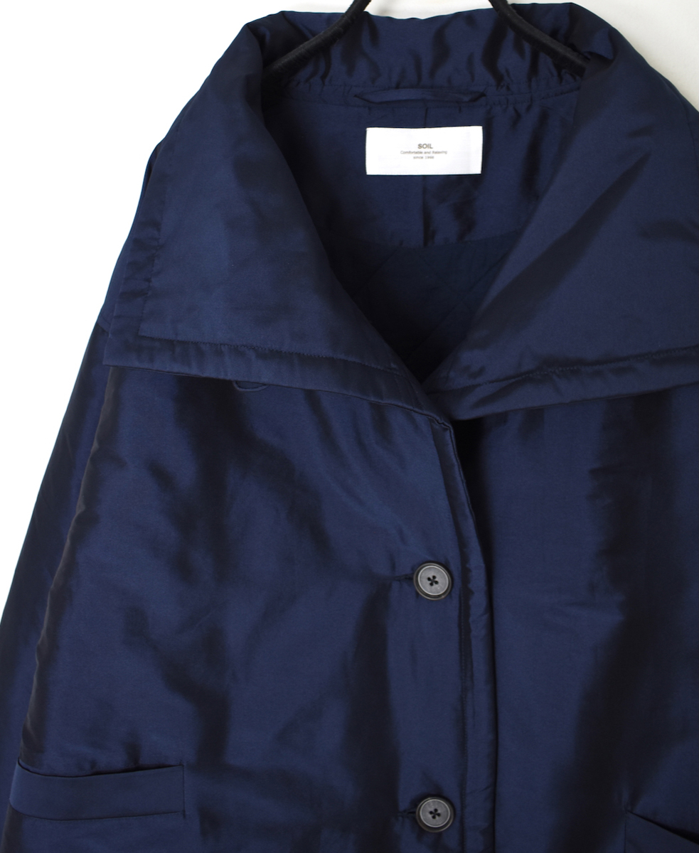 NSL25521(ジャケット)PADDED POLYESTER PLAIN HIGH COLLAR JACKET