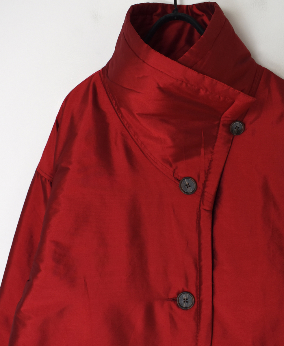 NSL25521(ジャケット)PADDED POLYESTER PLAIN HIGH COLLAR JACKET