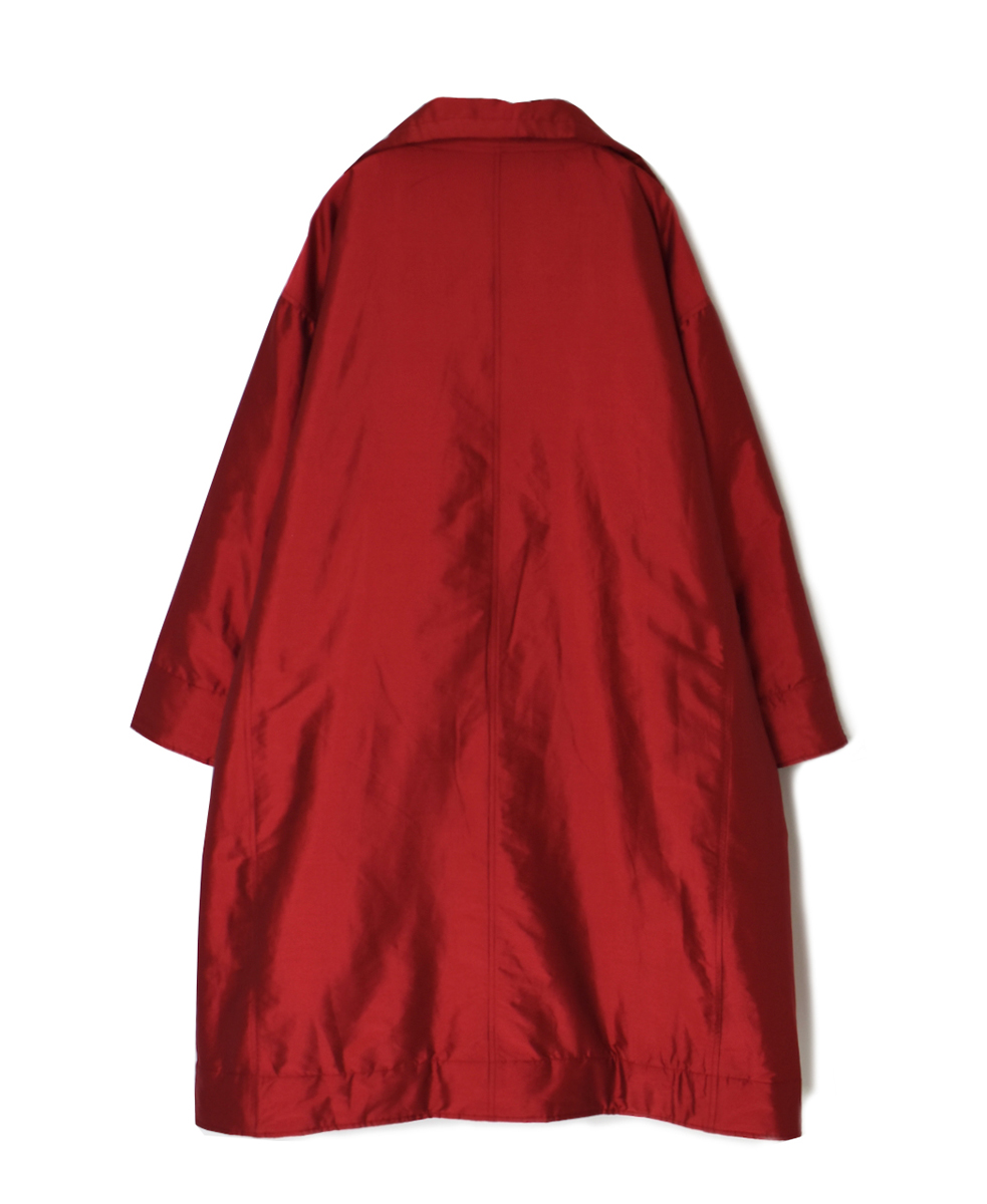 NSL25522(コート)PADDED POLYESTER PLAIN HIGH COLLAR COAT