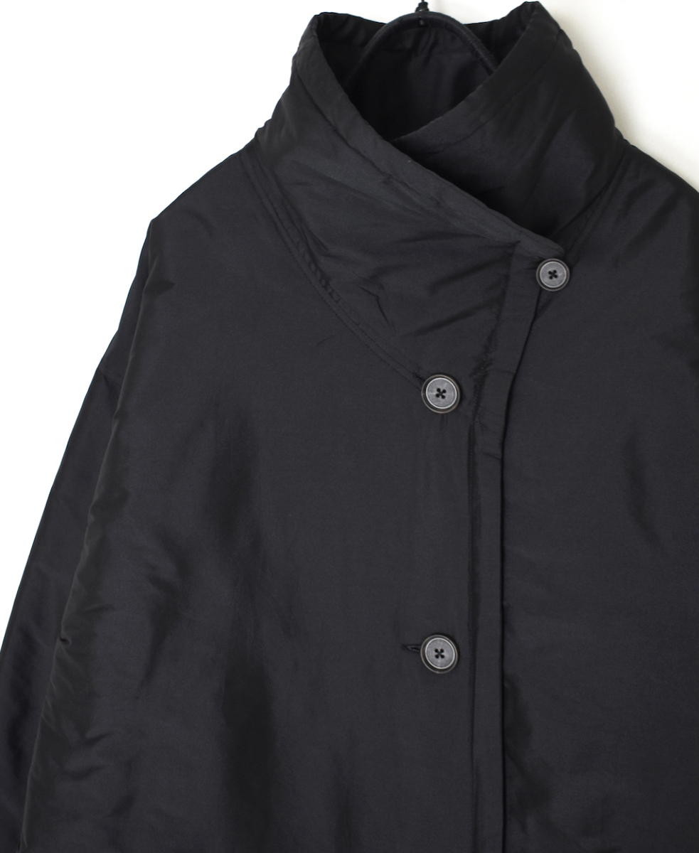 NSL25522(コート)PADDED POLYESTER PLAIN HIGH COLLAR COAT