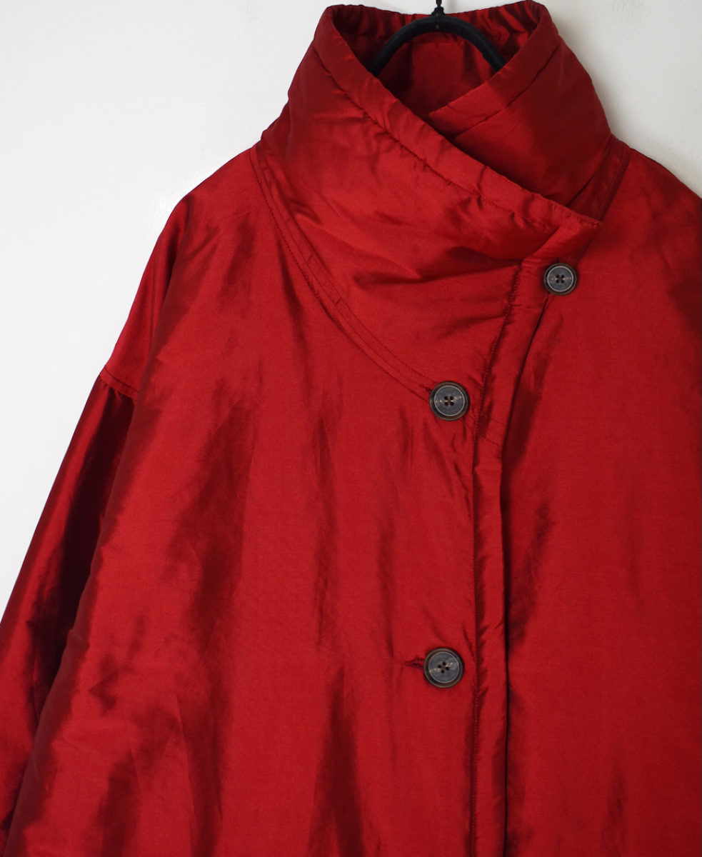NSL25522(コート)PADDED POLYESTER PLAIN HIGH COLLAR COAT