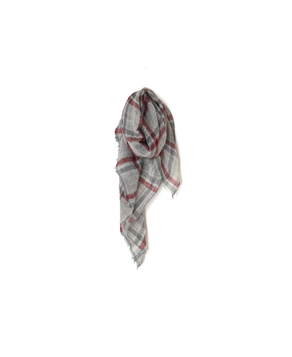 NSL25512(ストール) WOOL CHECK SQUARE STOLE