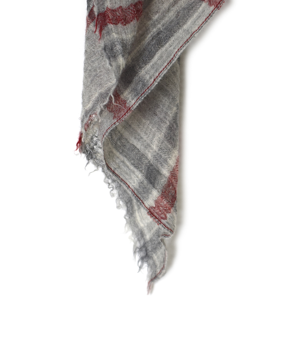 NSL25512(ストール) WOOL CHECK SQUARE STOLE