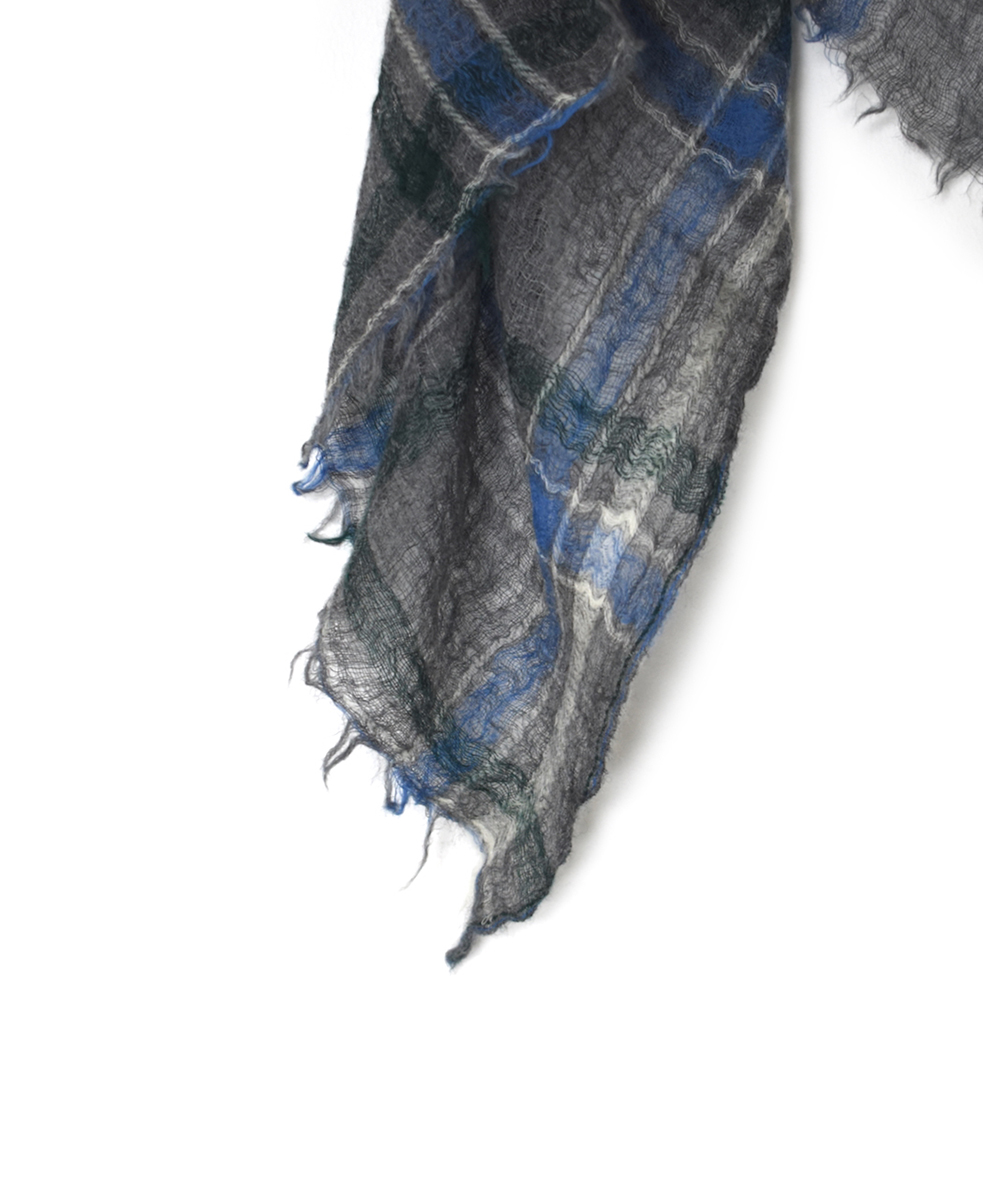 NSL25512(ストール) WOOL CHECK SQUARE STOLE