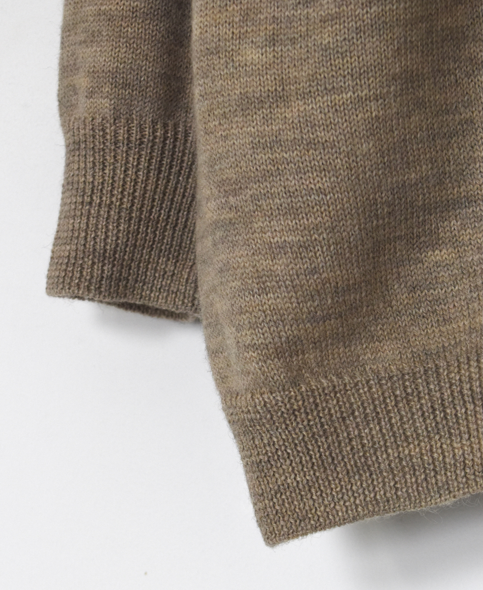 GNSL23801 (カーディガン) 7GG 2PLY PLAIN STITCH COTSWOLDS TURTLE NECK BUTTON CARDIGAN