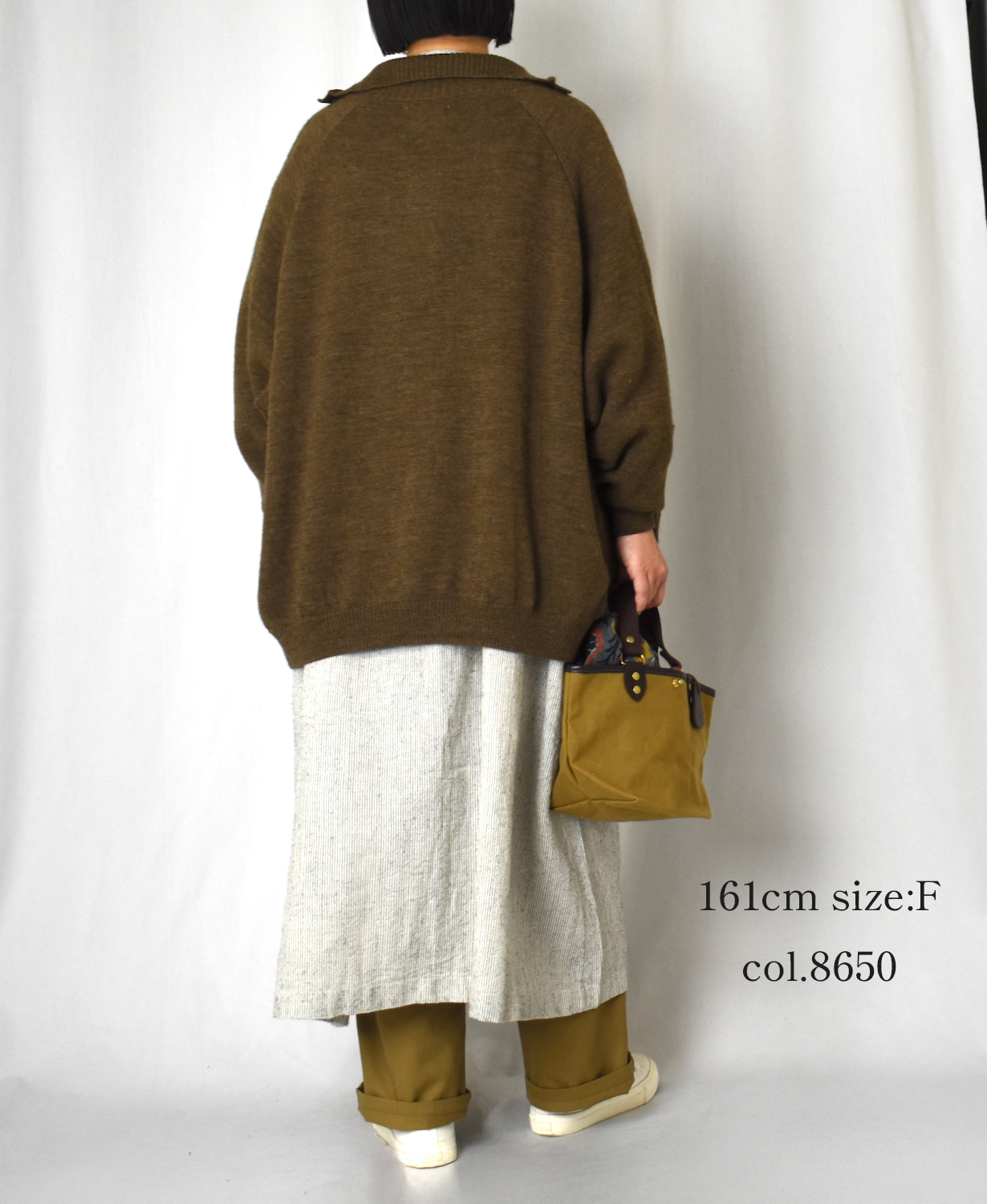 GNSL23801 (カーディガン) 7GG 2PLY PLAIN STITCH COTSWOLDS TURTLE NECK BUTTON CARDIGAN