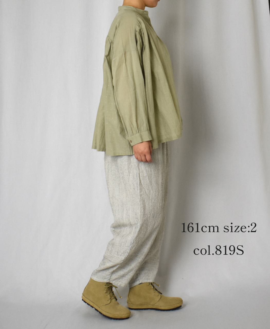 INSL25716(パンツ) WOOL/LINEN STRIPE EASY PANTS