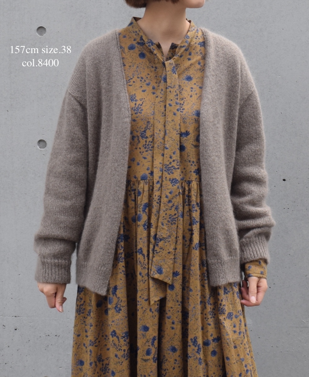 CHT2552(カーディガン) MOHAIR NO-BUTTON CARDIGAN