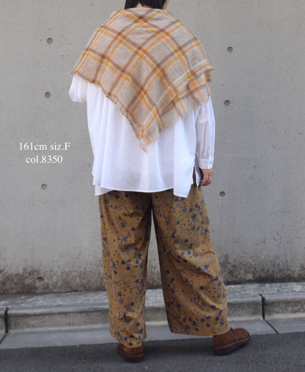NSL25512(ストール) WOOL CHECK SQUARE STOLE
