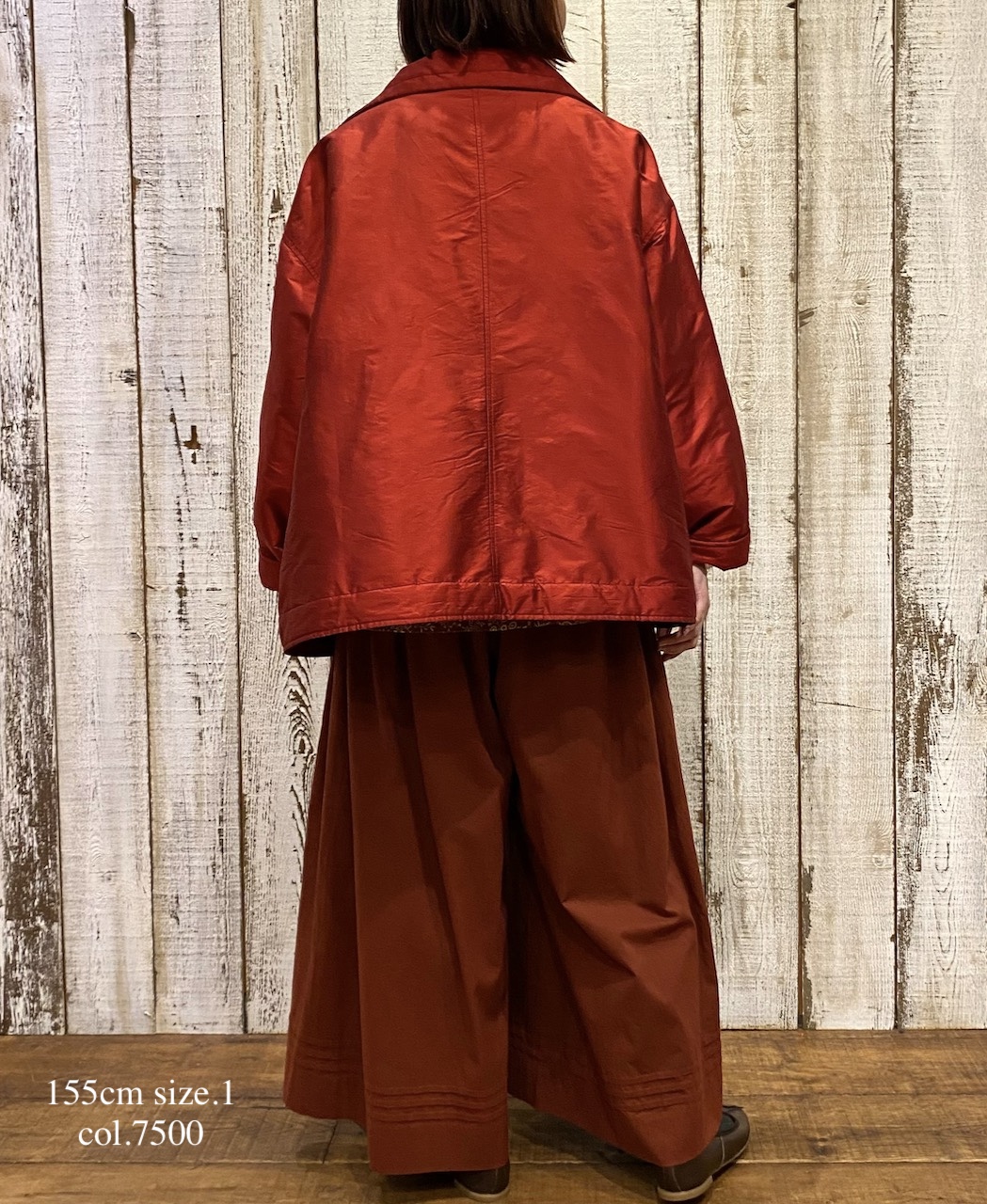 NSL25521(ジャケット)PADDED POLYESTER PLAIN HIGH COLLAR JACKET